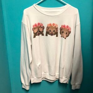 Monkey emoji sweater